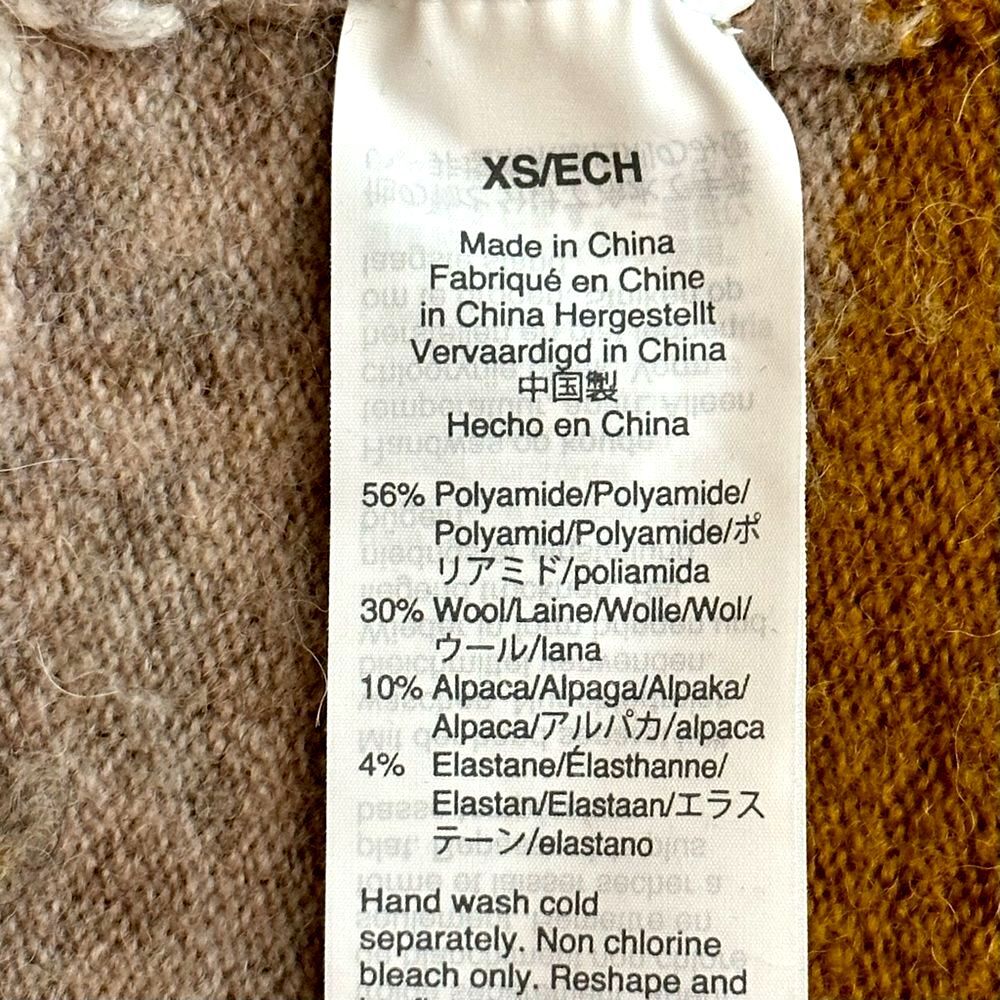 🌟 Madewell Kent Stripe Alpaca Blend Cardigan in Bengali Indigo Sz XS-M - Picture 4 of 6